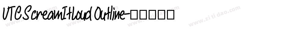 VTC ScreamItLoud Outline字体转换